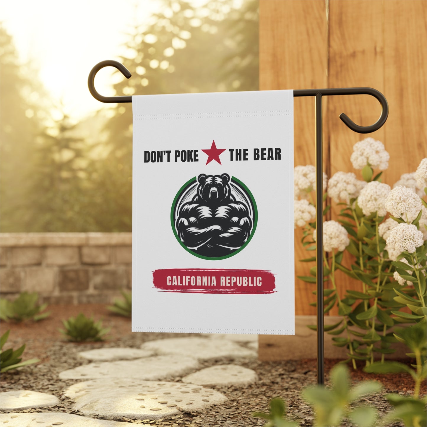Flag - Don't Poke the Bear, California Republic, Gavin Newsom 2028, Garden or House Flag, Political Banner for Democratic Supporters