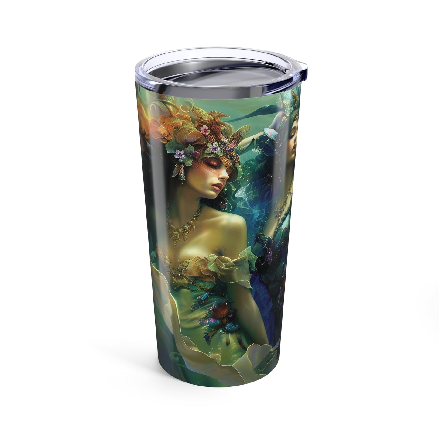 Flowy Water Goddesses, Mermaidcore, Fairycore, Goddess, Mermaid Coffee Cup, Travel Mug, To-go Stainless Steel Tumbler 20oz