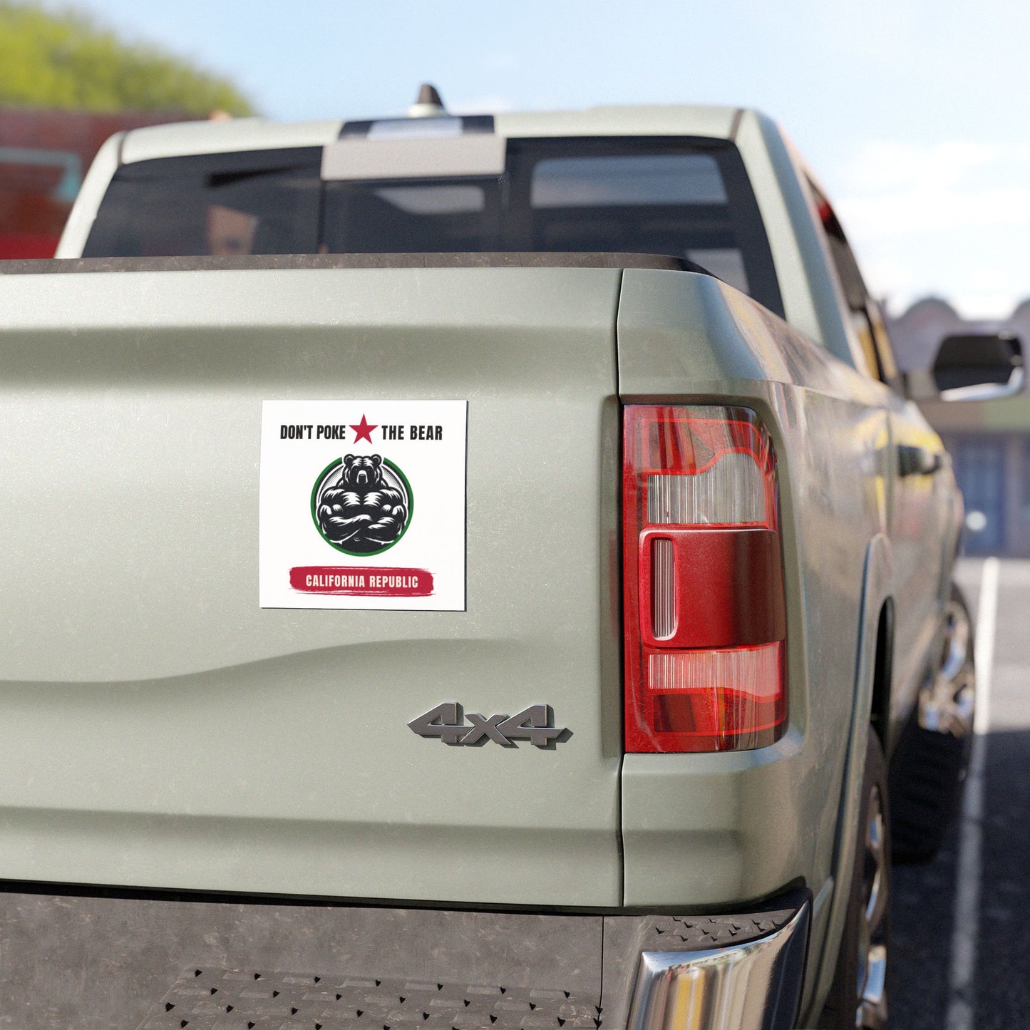 Don't Poke the Bear, California Republic, Gavin Newsom 2028, 5x5" Car or Truck Magnet, Removable Political Magnet for Democrat Supporters