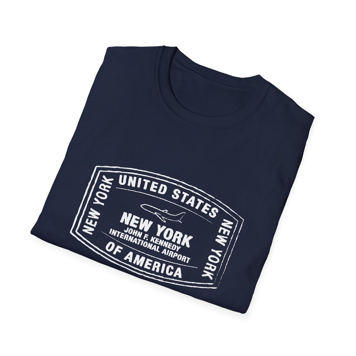 New York JFK Airport Passport Stamp Vacation Travel Souvenir T-shirt Unisex