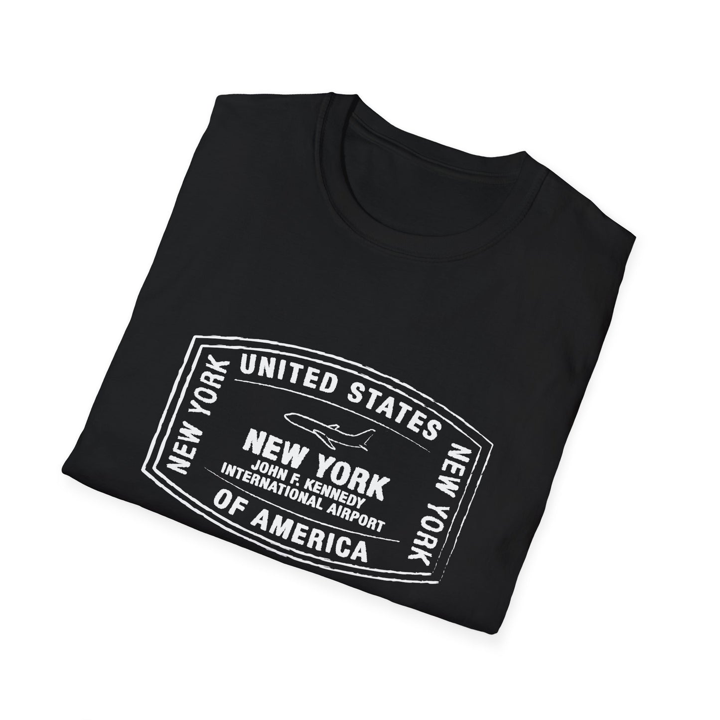 New York JFK Airport Passport Stamp Vacation Travel Souvenir T-shirt Unisex