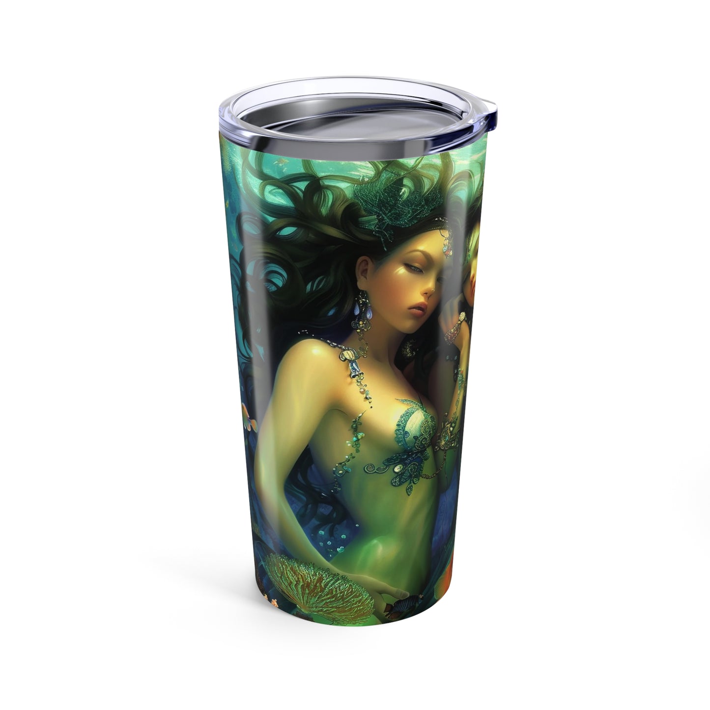 04 Water Goddesses, Coffee Cup, Mermaidcore, Fairycore, Goddess, Flowy, Dreamy Stainless Steel Travel Tumbler 20oz