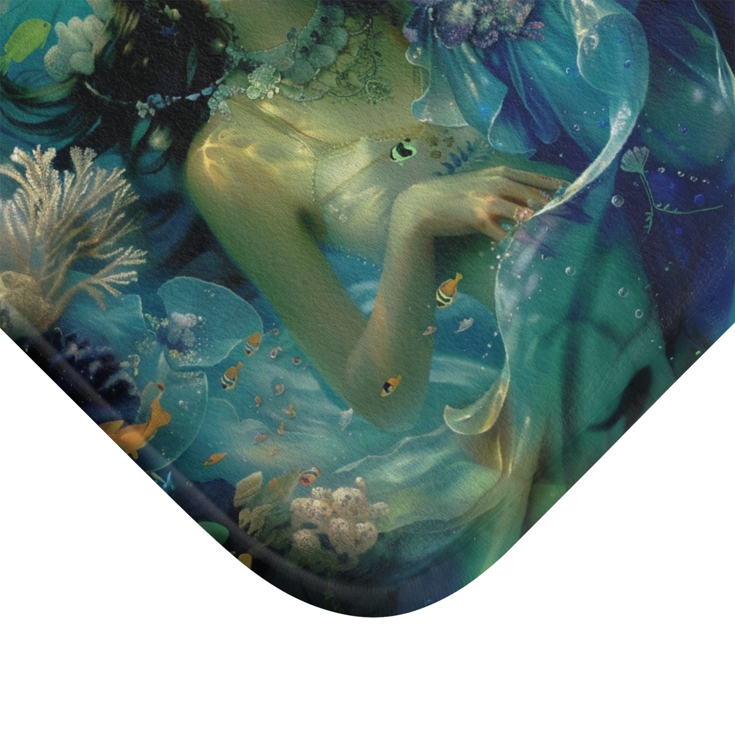 Sea Witch Bath Mat, Mystical Mermaid, Water Goddesses, Ocean Decor, Boho Bathroom Rug, Nautical Gift, Coastal Home Accessory