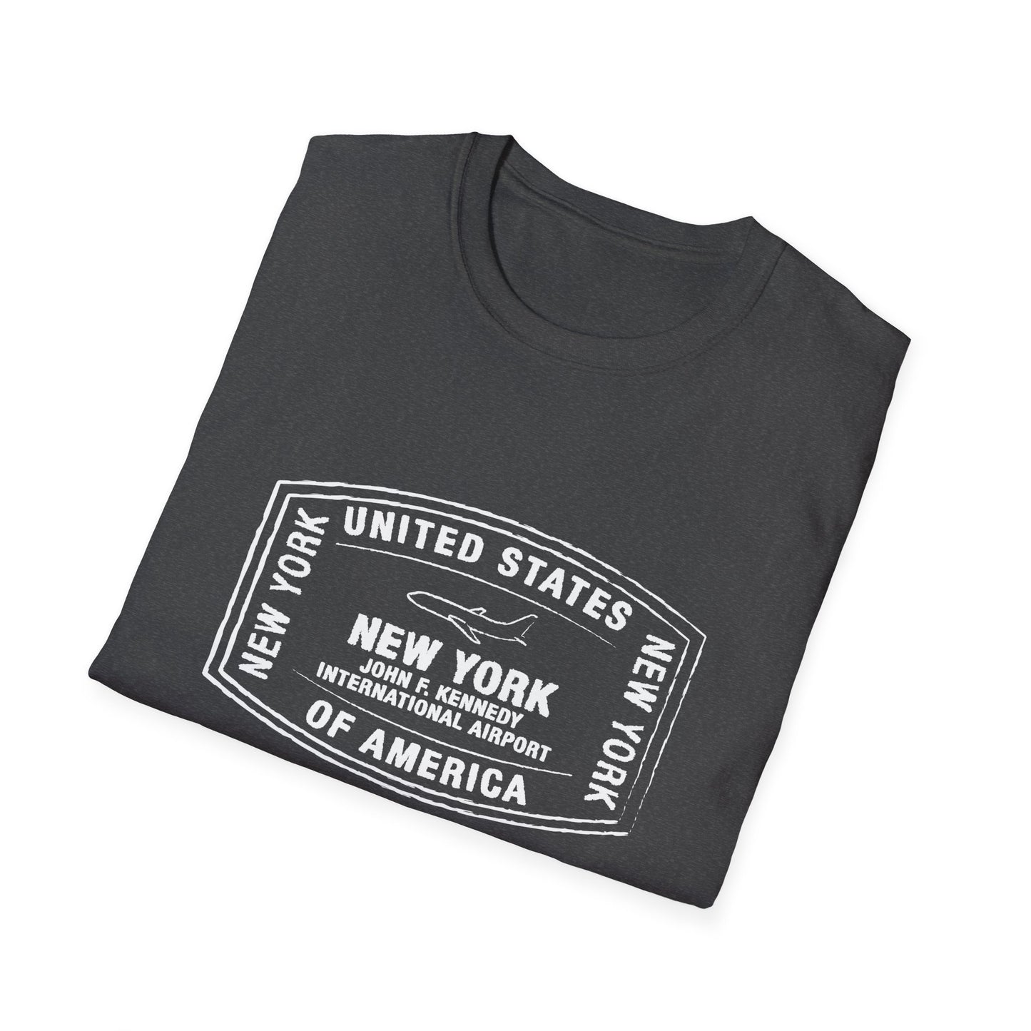 New York JFK Airport Passport Stamp Vacation Travel Souvenir T-shirt Unisex
