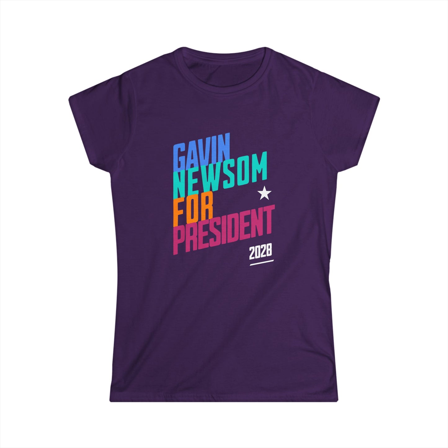Newsom 2028 Womens T-Shirt, Gavin Newsom Presidential Political Campaign, Election Shirt for Democratic Supporters, Political Fashion