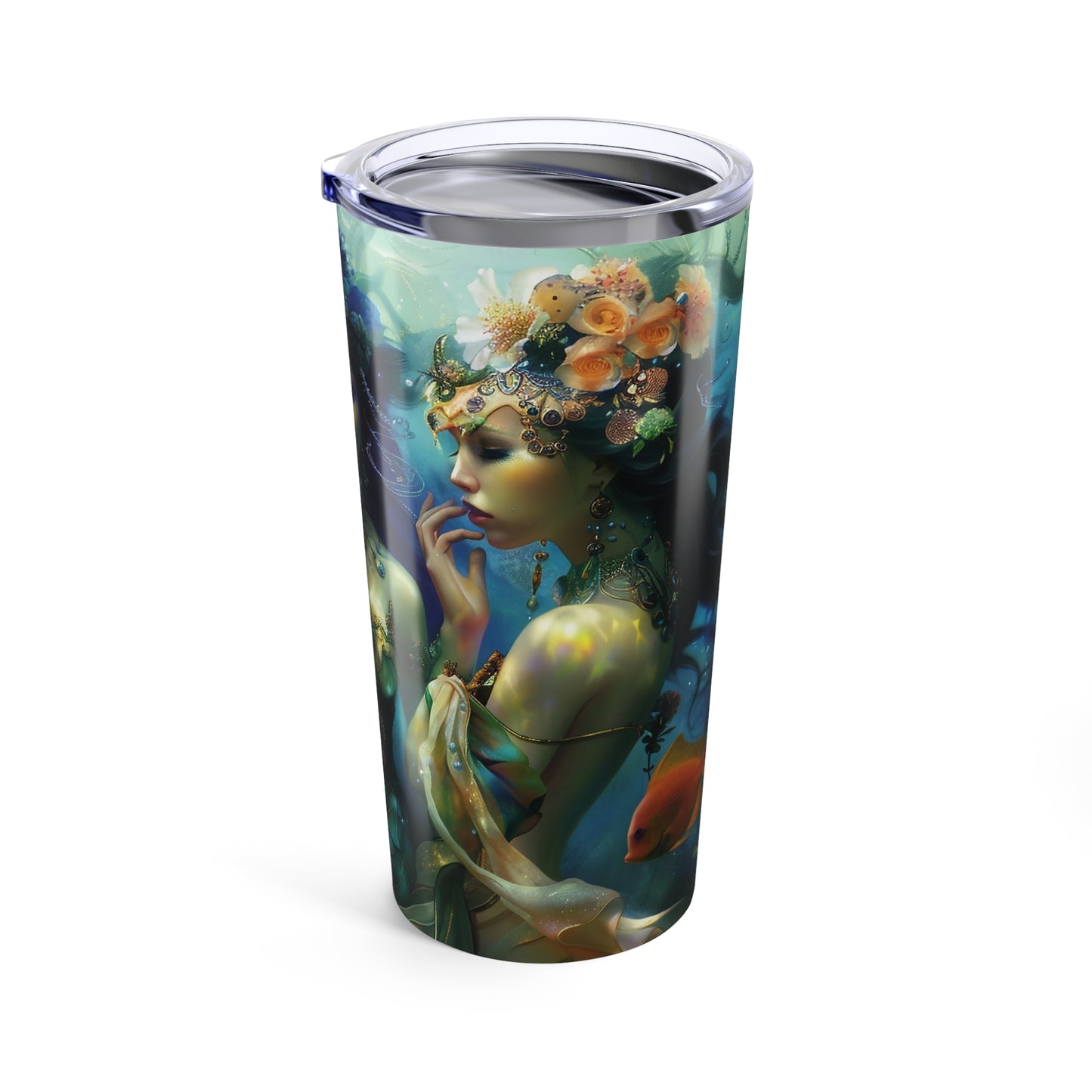 11 - Mermaid Tumbler, Water Goddesses, Mermaidcore, Fairycore, Goddess, To-go Coffee Cup, Stainless Steel Travel Tumbler 20oz