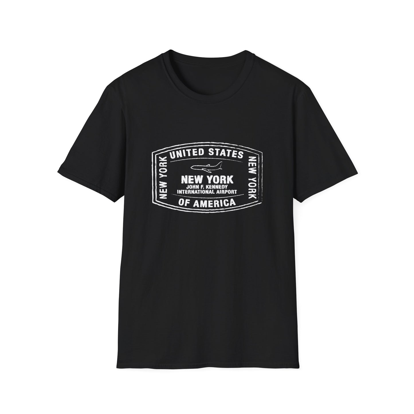 New York JFK Airport Passport Stamp Vacation Travel Souvenir T-shirt Unisex