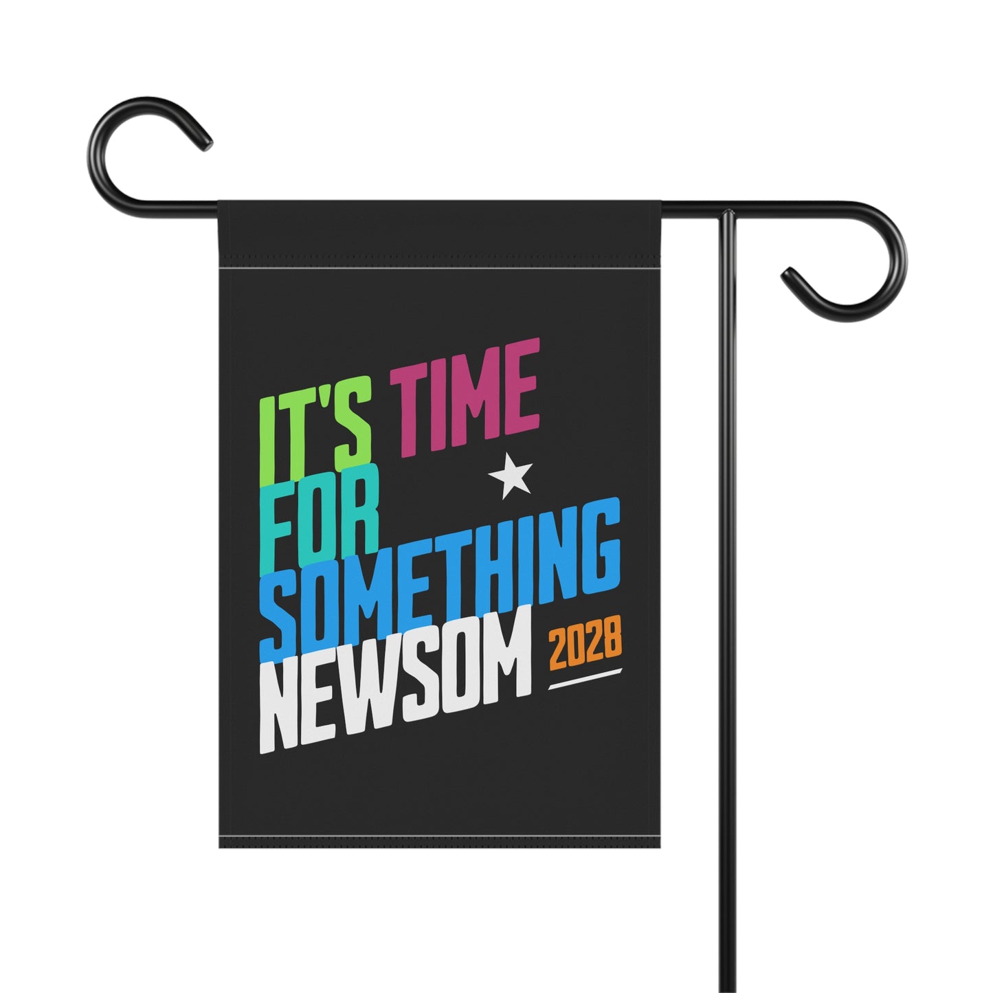 It's Time for Something Newsom, Newsom 2028 Garden Flag, Presidential Political Campaign, Election Shirt for Democratic Supporters