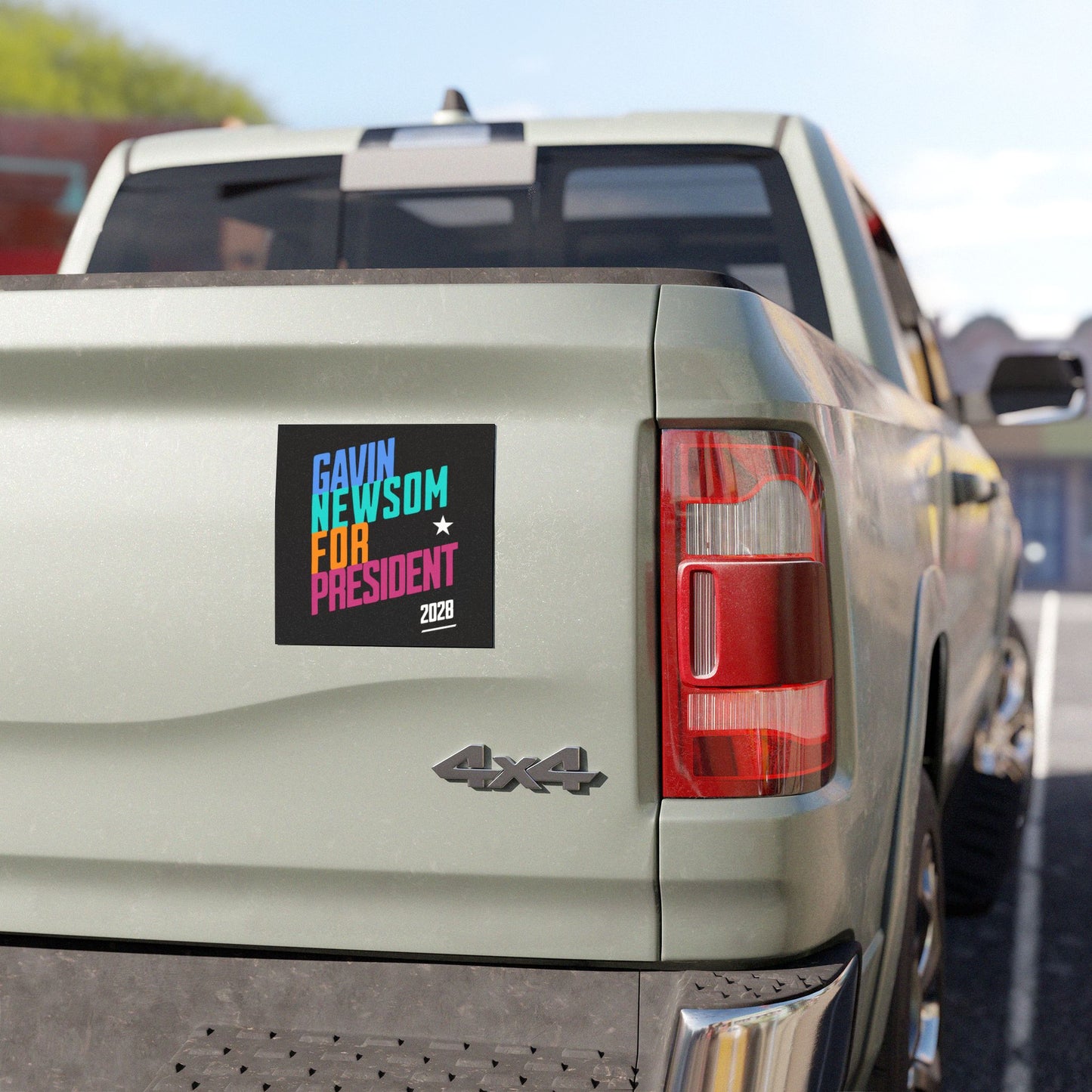 Gavin Newsom 2028, 5x5" Car or Truck Magnet, 2028 Presidential Political Campaign, Removable Election Magnet for Supporters