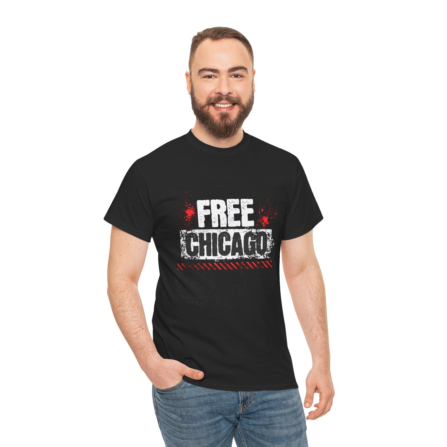 Free Chicago - Protest Military Takeover of Chicago IL, Unisex T-shirt, Resist Political Events, Activist Shirt, Protest Rally, Sizes S-5XL