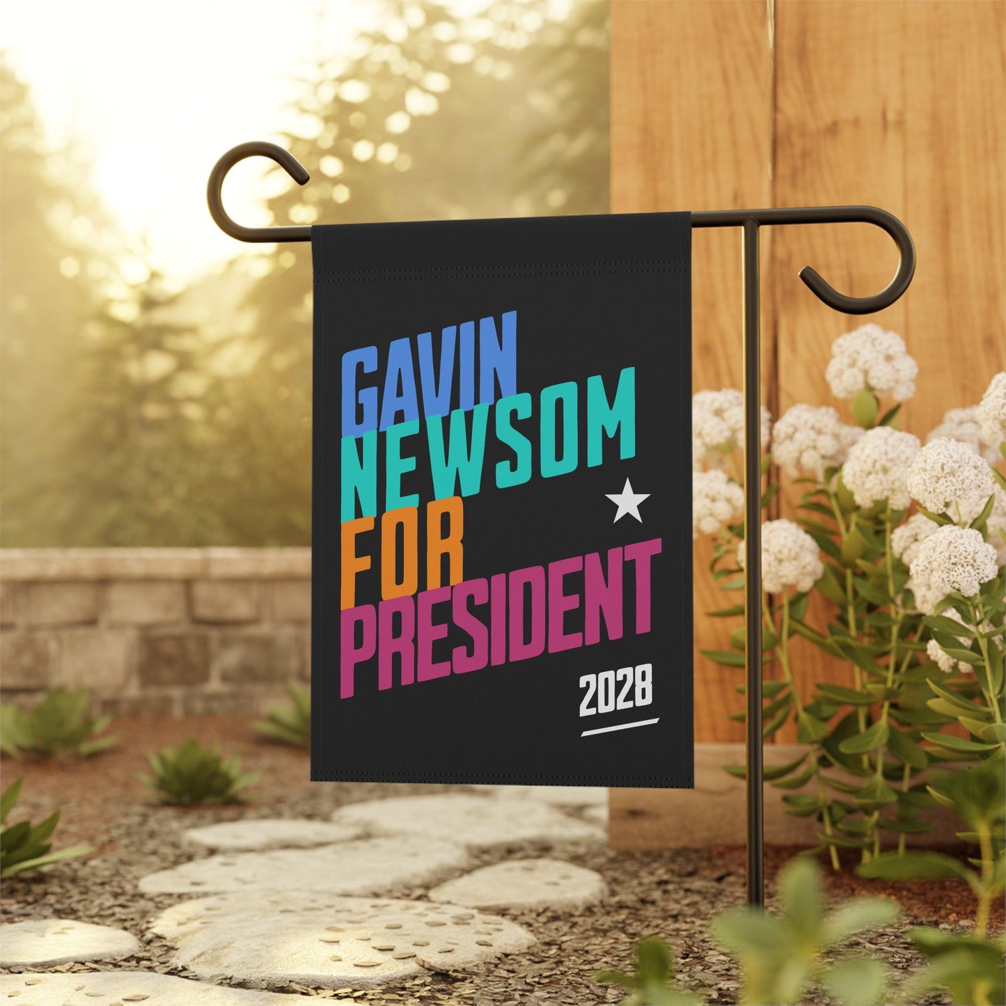Gavin Newsom for President 2028, Garden Flag, Newsom 2028, Presidential Political Campaign, Election Flag for Democratic Supporters, Vote