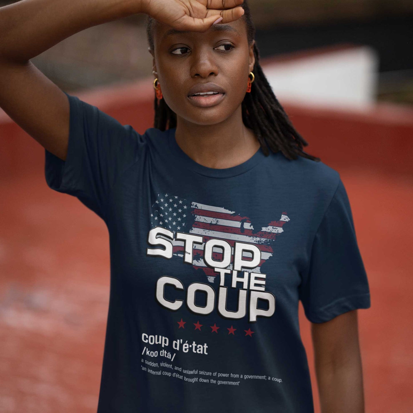 Stop the Coup of the US Government, Political Statement, Activism, Politics, Unisex Softstyle T-Shirt