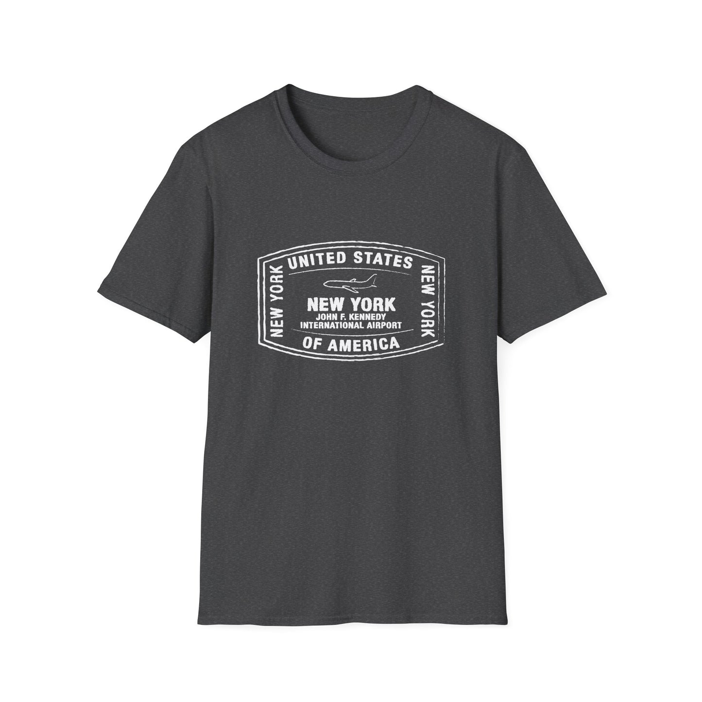 New York JFK Airport Passport Stamp Vacation Travel Souvenir T-shirt Unisex