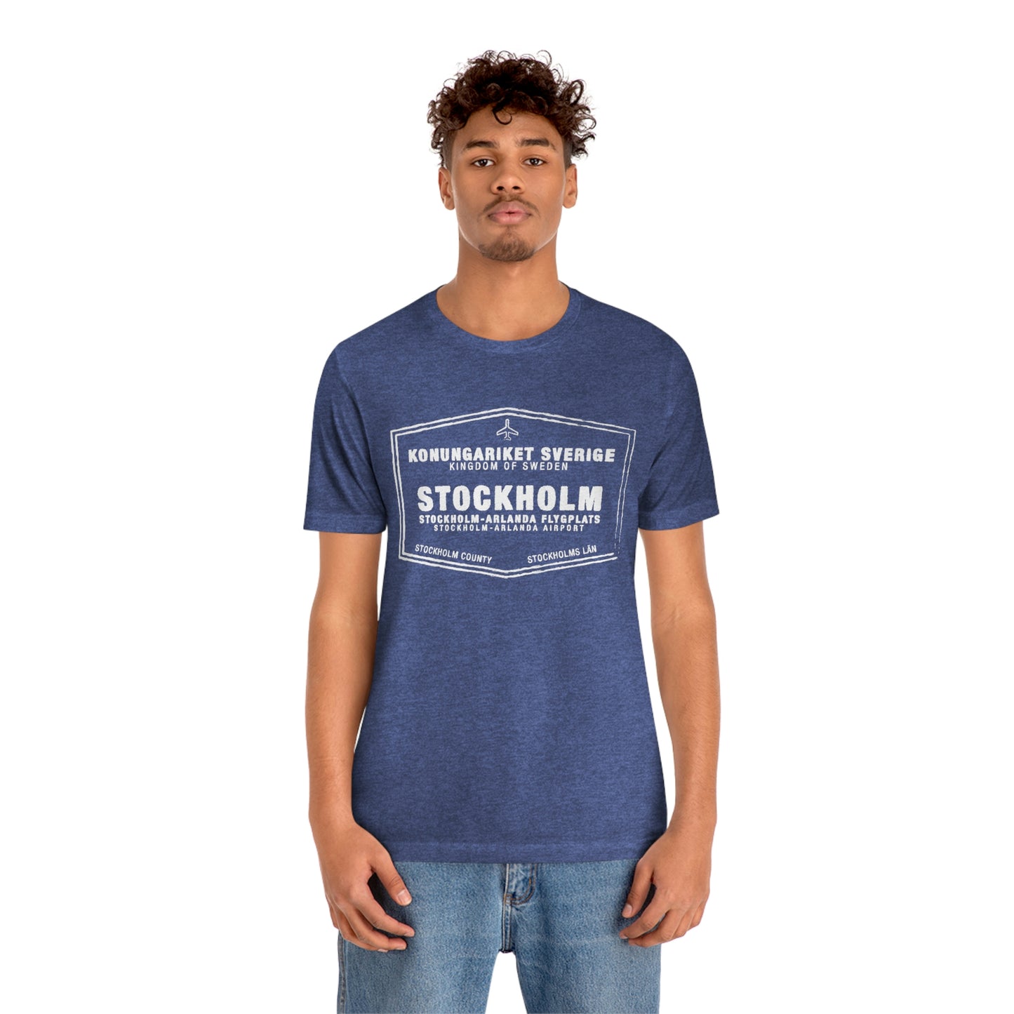 Stockholm Sweden Passport Stamp Vacation Travel Unisex T-shirt