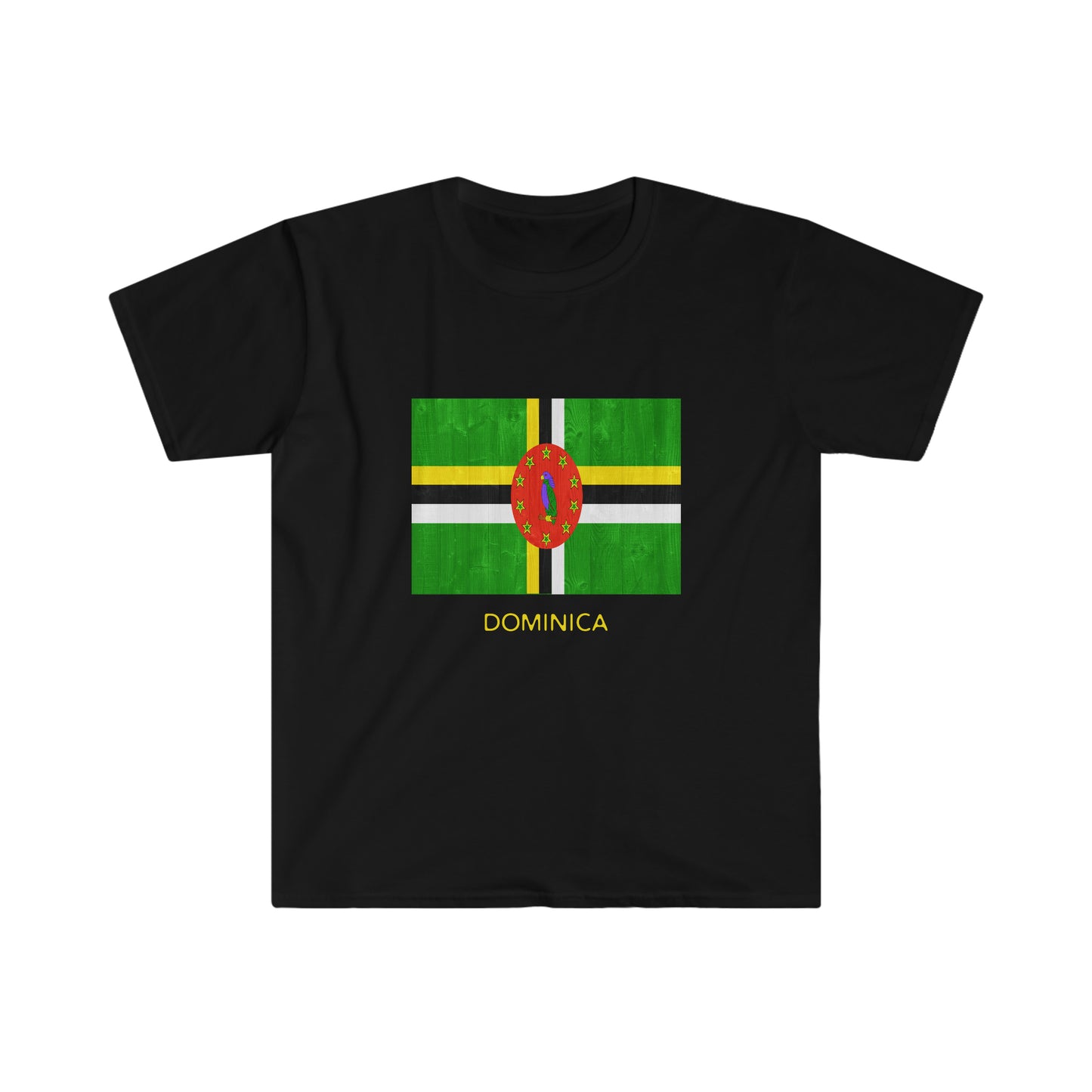 Dominica Island Country Patriotic Flag Travel Unisex Softstyle T-Shirt