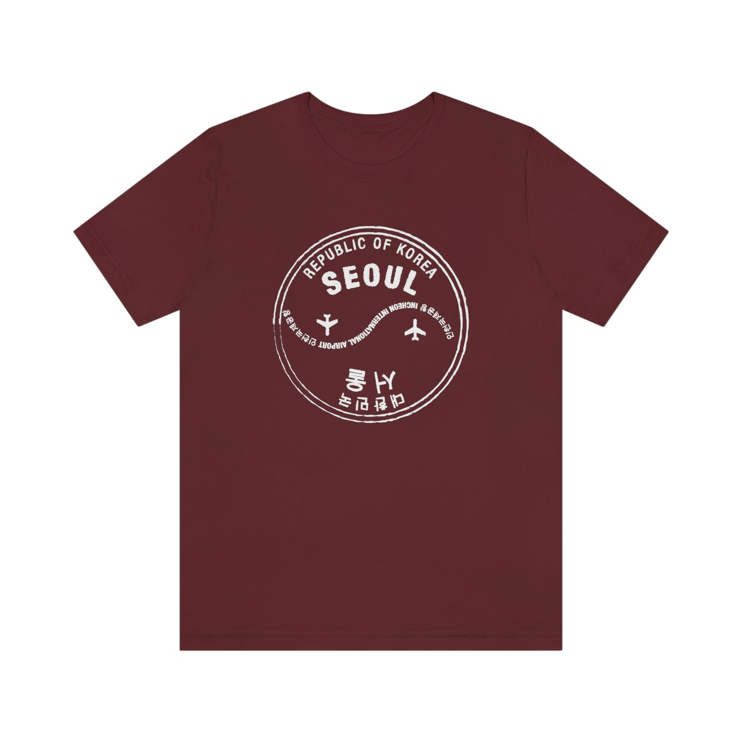 Seoul South Korea Passport Stamp Vacation Unisex T-shirt