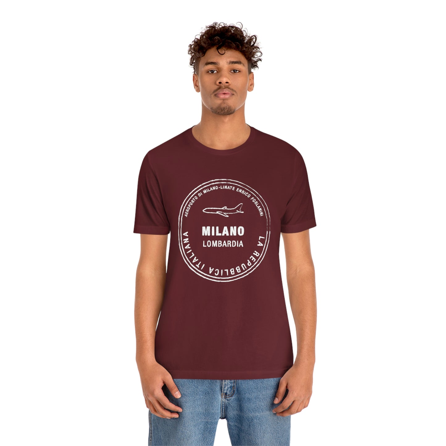 Milan Italy Passport Stamp Vacation Travel Unisex T-shirt