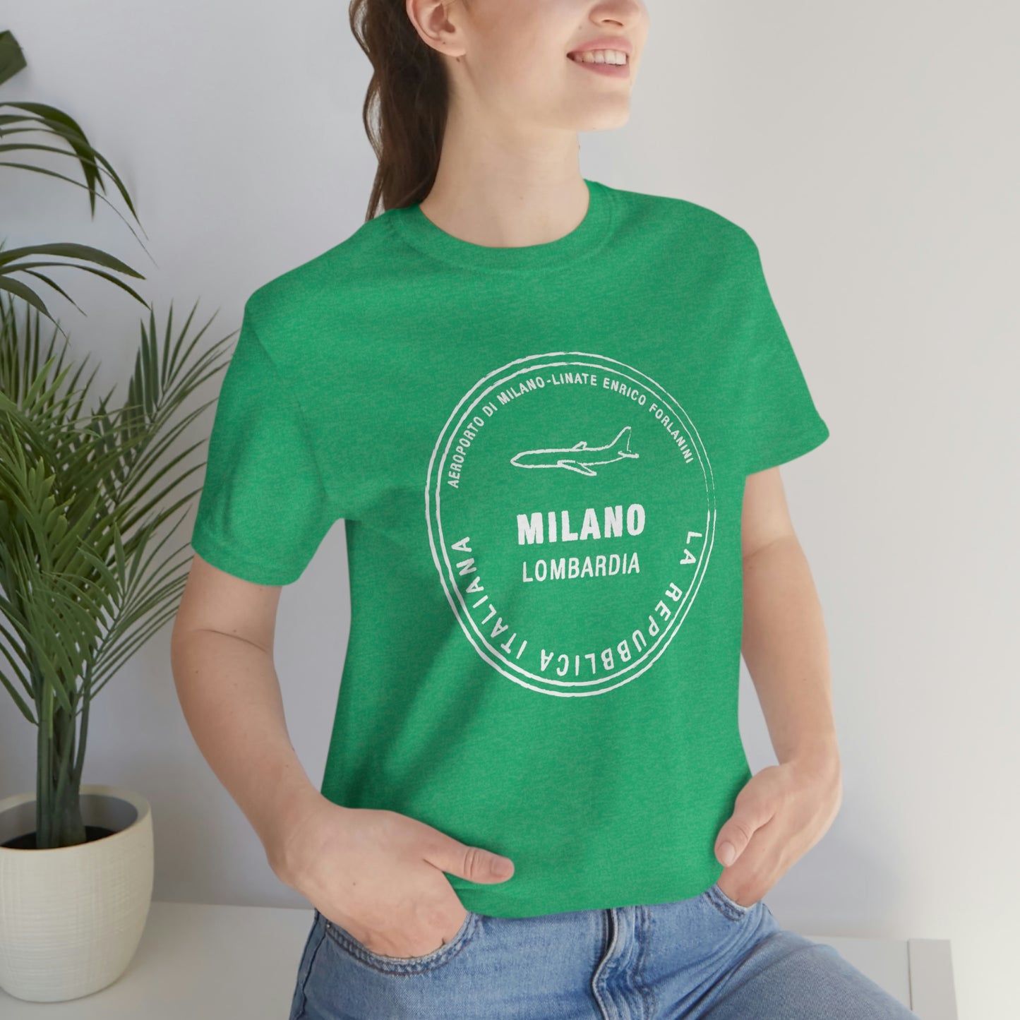 Milan Italy Passport Stamp Vacation Travel Unisex T-shirt