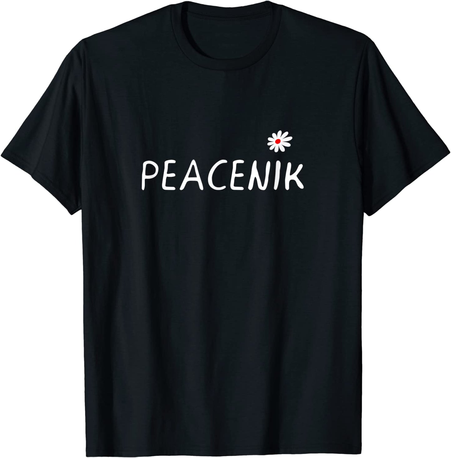 Peacenik Peace Flower Retro 1960s 1970s T-shirt