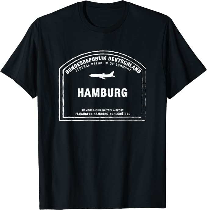 Hamburg Germany Passport Stamp Vacation Travel Souvenir T-shirt