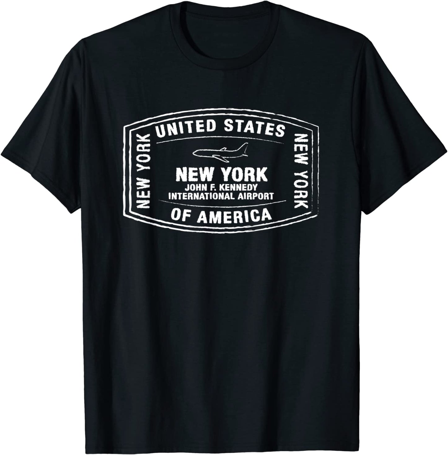 New York JFK Airport Passport Stamp Vacation Travel Souvenir T-shirt