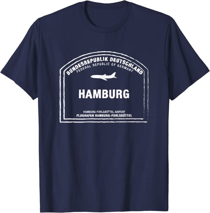 Hamburg Germany Passport Stamp Vacation Travel Souvenir T-shirt