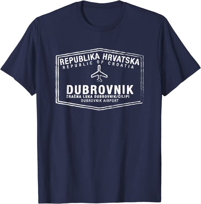 Dubrovnik Croatia Passport Stamp Vacation Travel T-shirt