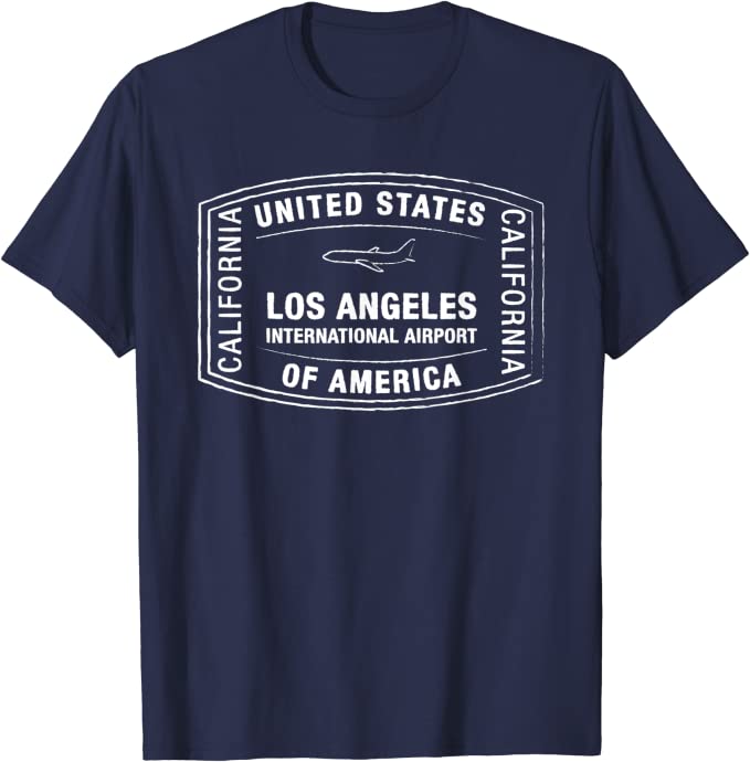 Los Angeles USA LAX Passport Stamp Vacation Travel T-shirt