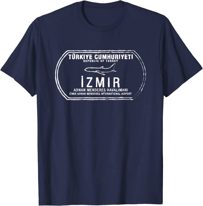 Izmir Turkey Passport Stamp Vacation Travel T-shirt