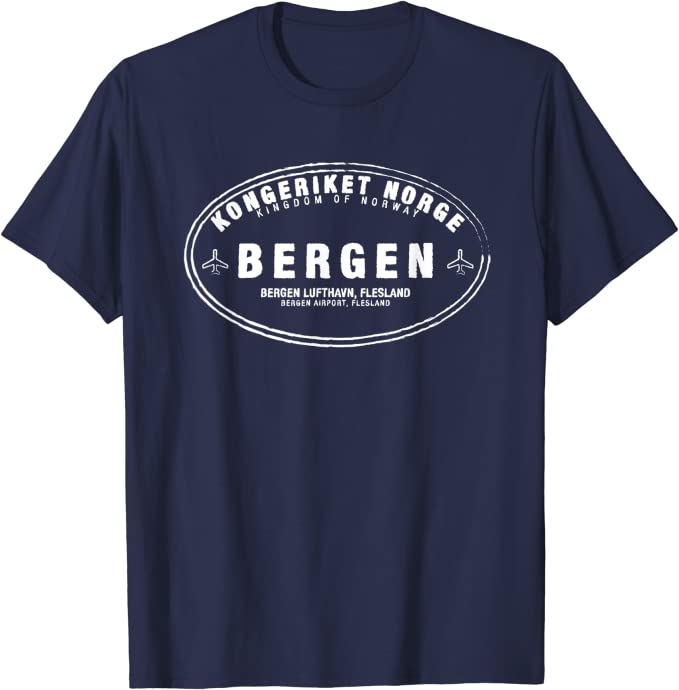 Bergen Norway Passport Stamp Vacation T-shirt
