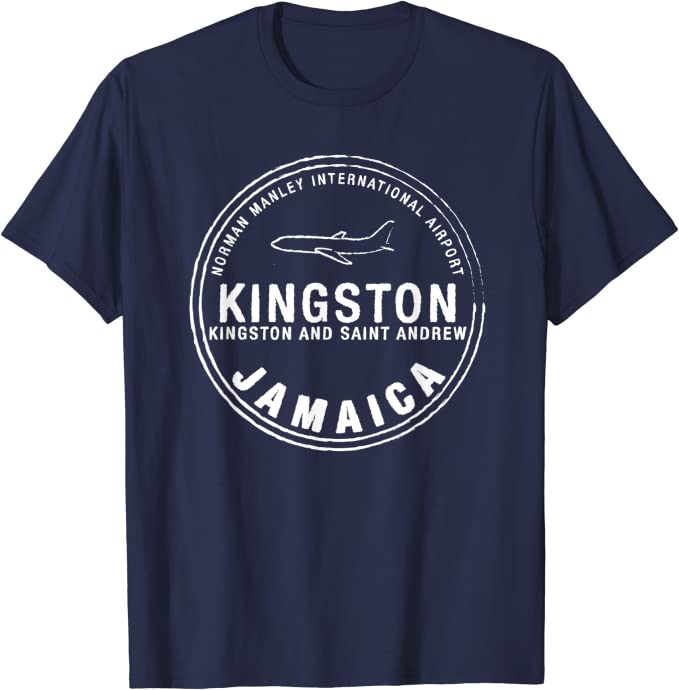Kingston Jamaica Passport Stamp Vacation Travel Souvenir T-shirt