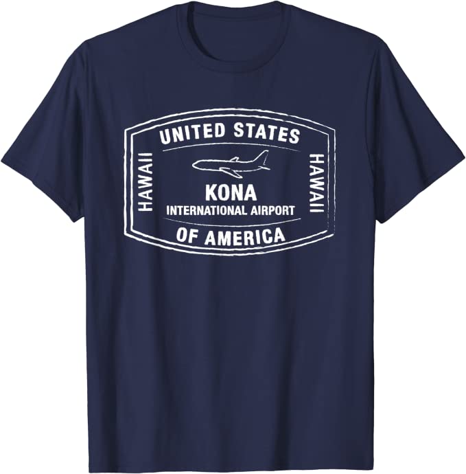 Kona Hawaii USA Passport Stamp Vacation Travel T-shirt