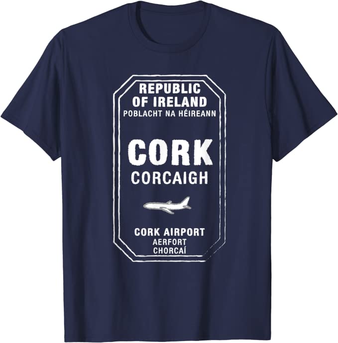 Cork Ireland Passport Stamp Vacation Travel Souvenir T-shirt