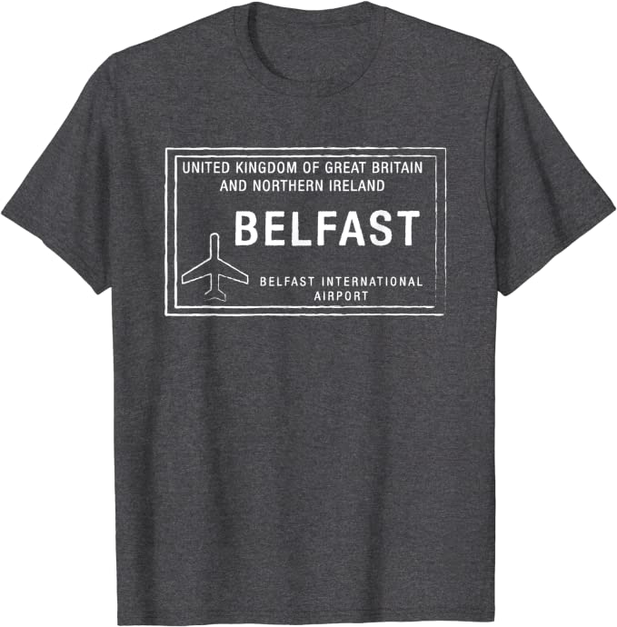 Belfast UK Passport Stamp Vacation Travel Souvenir T-shirt