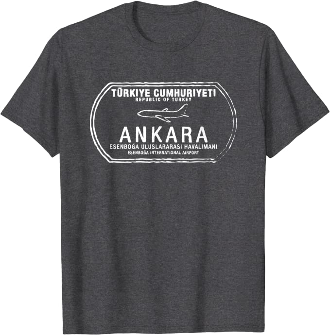 Ankara Turkey Passport Stamp Vacation Travel T-shirt