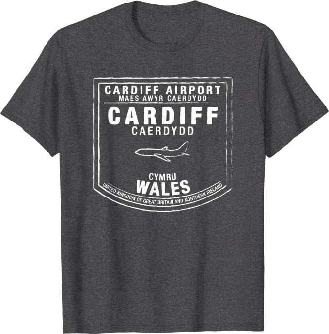 Cardiff Wales Passport Stamp Vacation Travel Souvenir T-shirt