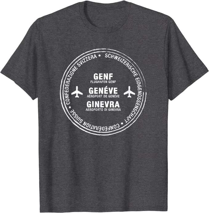 Geneva Switzerland Passport Stamp Vacation Travel T-shirt