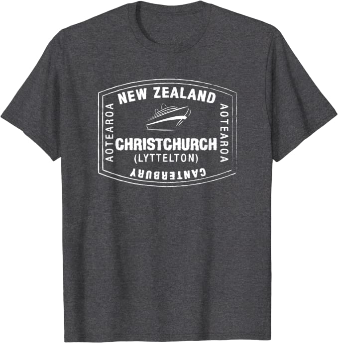Christchurch New Zealand Passport Stamp Vacation Travel T-shirt