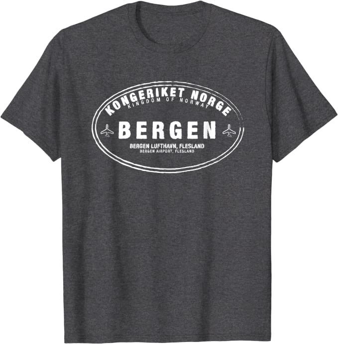 Bergen Norway Passport Stamp Vacation T-shirt