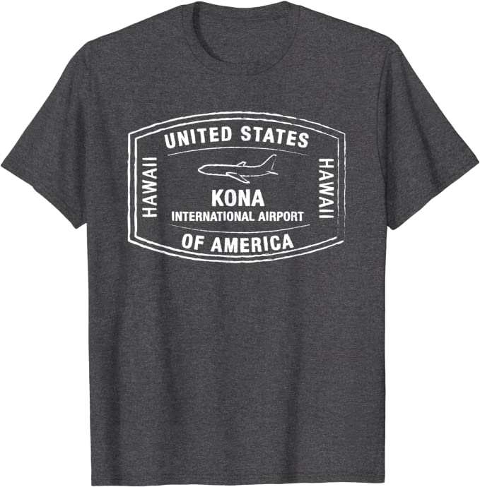 Kona Hawaii USA Passport Stamp Vacation Travel T-shirt
