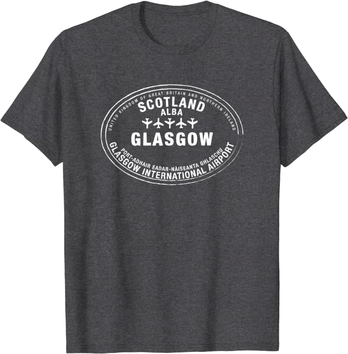 Glasgow Scotland Passport Stamp Vacation Travel Souvenir T-shirt