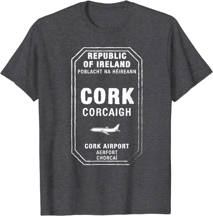 Cork Ireland Passport Stamp Vacation Travel Souvenir T-shirt