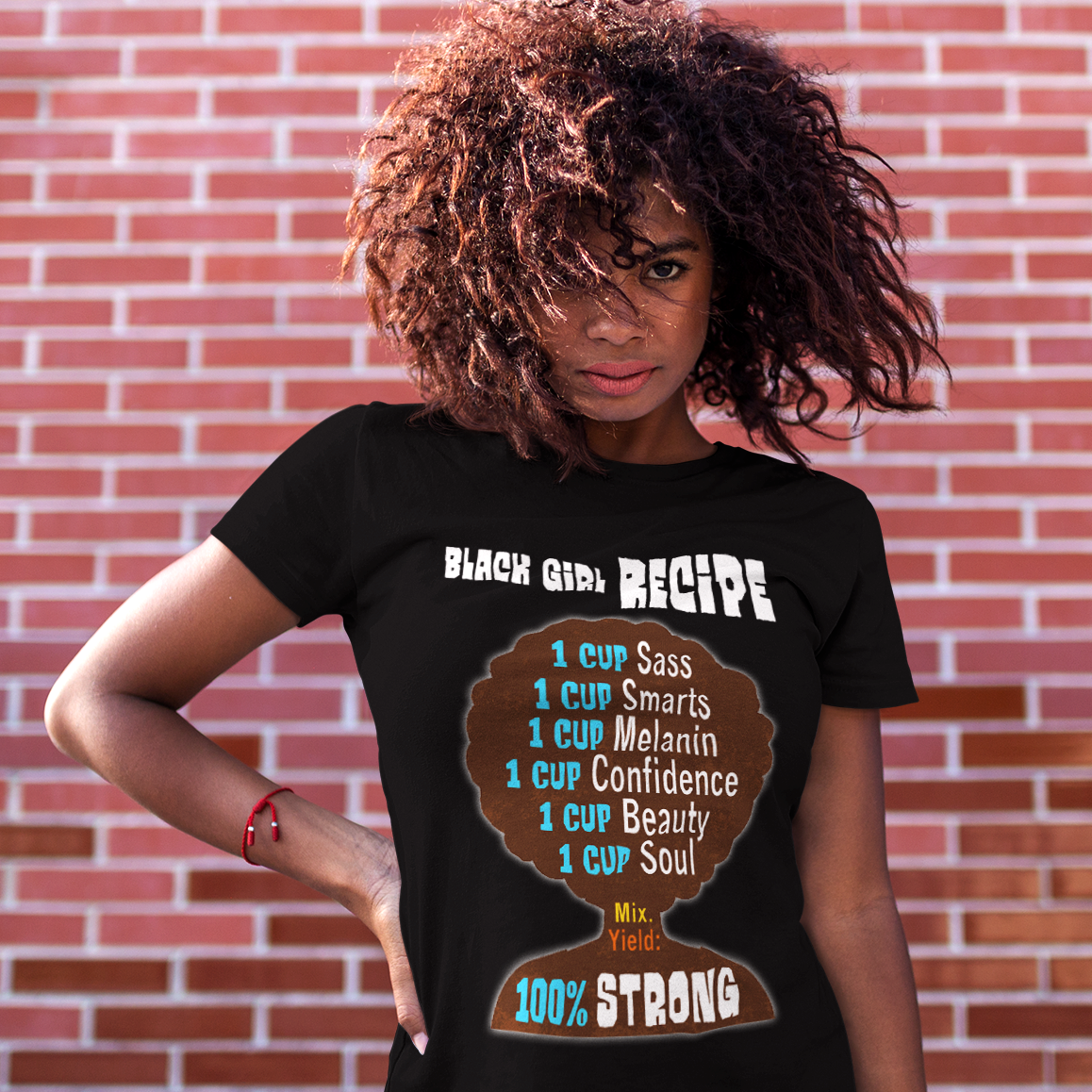 Black Girl Recipe Pride Apparel for Strong Women and Girls T-shirt