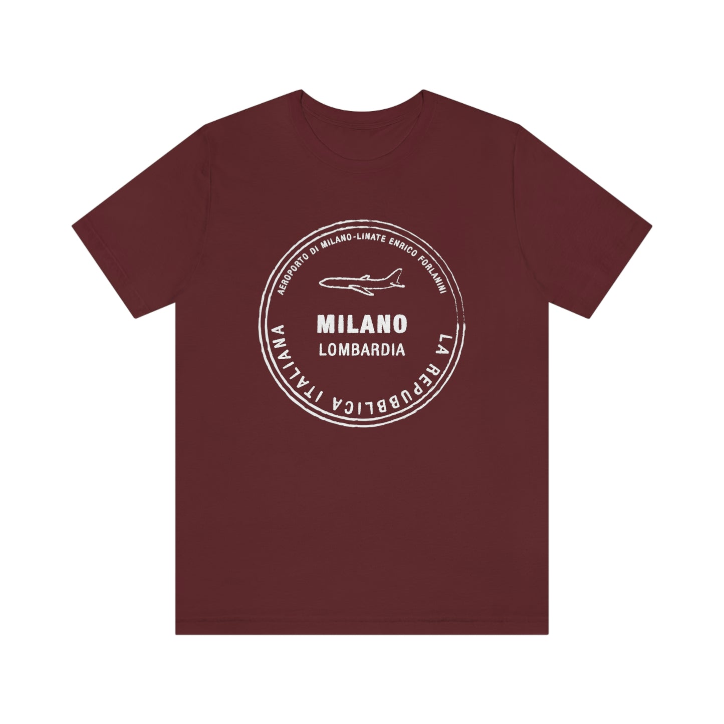 Milan Italy Passport Stamp Vacation Travel Unisex T-shirt