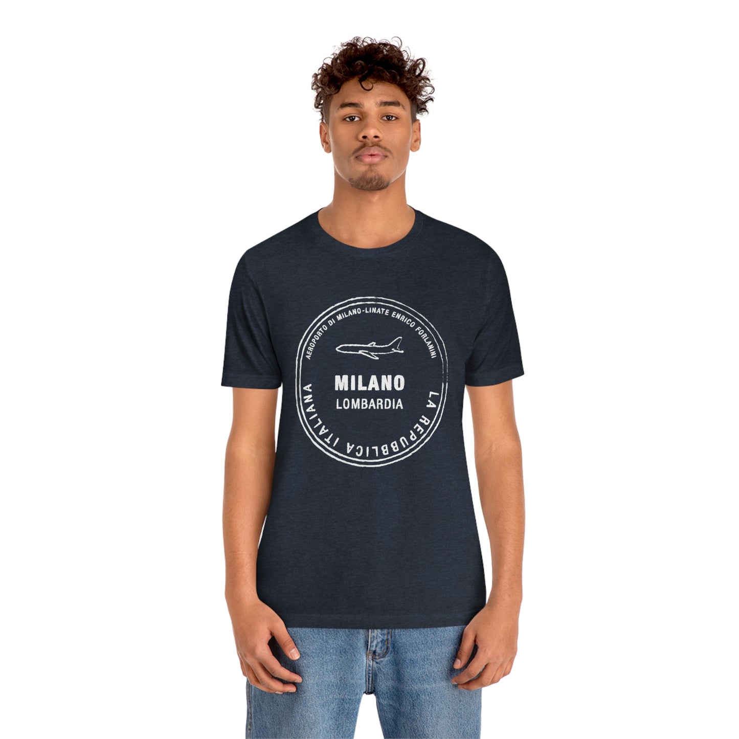 Milan Italy Passport Stamp Vacation Travel Unisex T-shirt