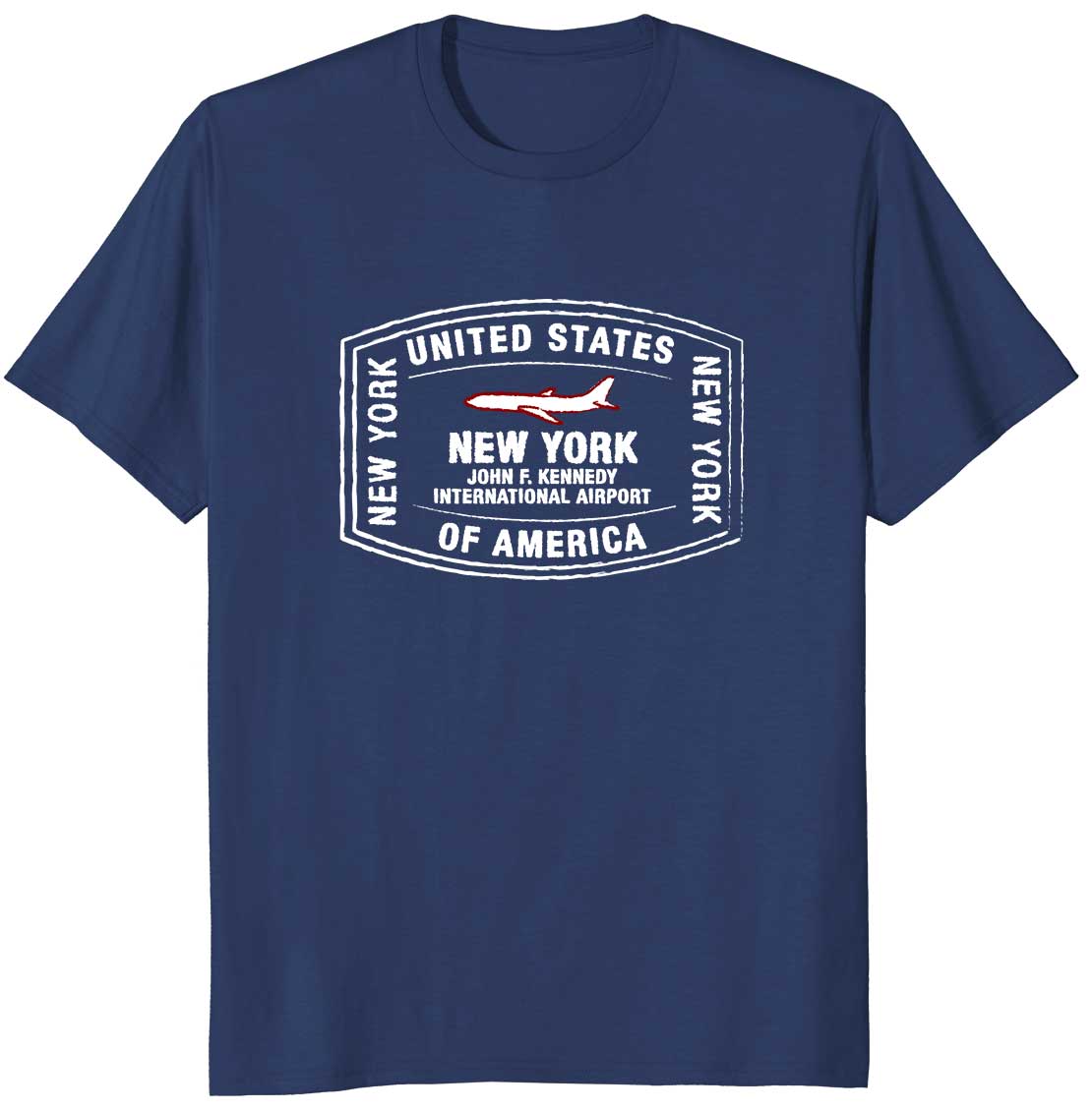 New York JFK Airport Passport Stamp Vacation Travel Souvenir T-shirt