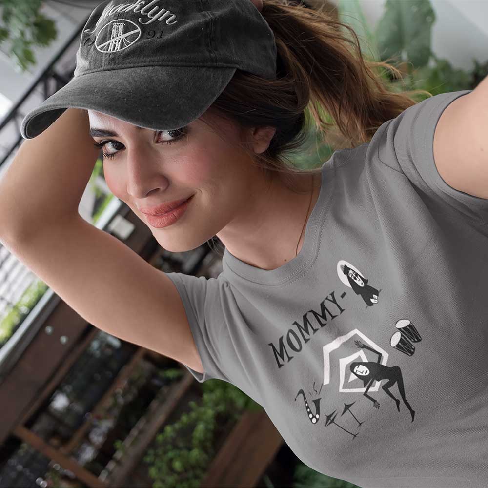 Mother's Day T-shirt - Cool Mommy-O Beatnik Dancer Women's Softstyle Light Bkg