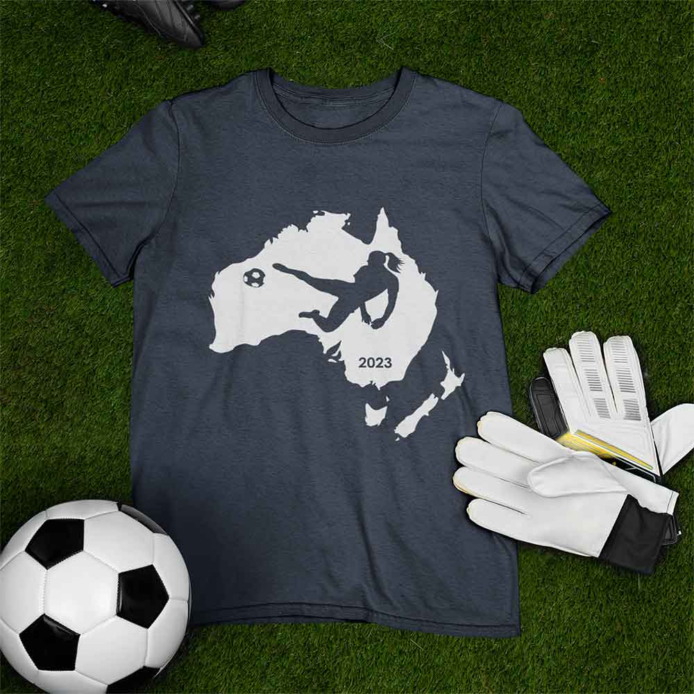 Womens and Girls Volley Kicking Soccer Ball for 2023 Teams Unisex Softstyle T-Shirt