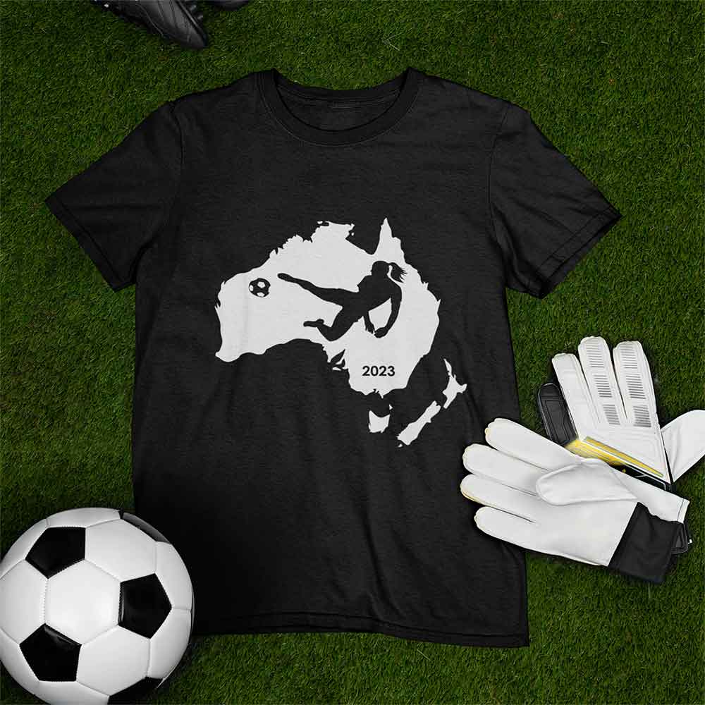 Womens and Girls Volley Kicking Soccer Ball for 2023 Teams Unisex Softstyle T-Shirt