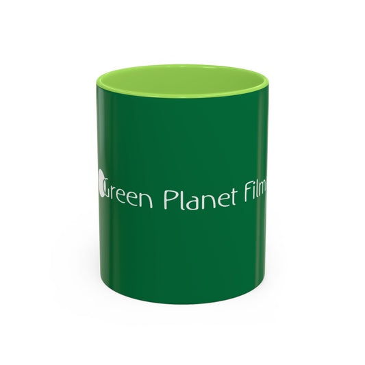 Green Planet Films Color Accent Mug — Eco Logo Coffee Cup (11oz & 15oz)
